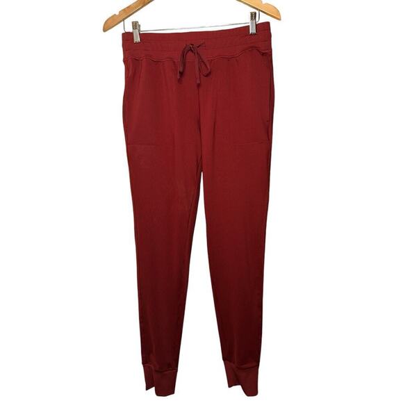 Z by Zella Women's Drawstring High Waisted Workout Jogger Pants Size M Burgundy - Picture 1 of 6